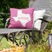 East Urban Home H-Town Texas Indoor/Outdoor Throw Pillow Polyester/Polyfill blend in Pink | 16 H x 16 W x 3 D in | Wayfair