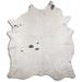 White 72 x 0.25 in Area Rug - Loon Peak® Acid Washed Hair Handmade Cowhide Area Rug Cowhide | 72 W x 0.25 D in | Wayfair