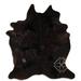 Black 72 x 0.25 in Area Rug - Loon Peak® Acid Washed Hair Handmade Cowhide Area Rug Cowhide | 72 W x 0.25 D in | Wayfair