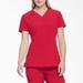 Dickies Women's Eds Essentials V-Neck Scrub Top - Red Size 2Xl (DK615)