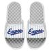 Youth ISlide White Montreal Expos Cooperstown Pinstripe Logo Slide Sandals