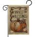 Breeze Decor Harvest Blessings 2-Sided Polyester 19 x 13 in. Garden Flag in Brown | 18.5 H x 13 W in | Wayfair BD-TG-G-113053-IP-DB-D-US16-BD