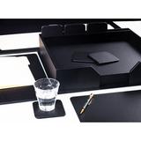 Symple Stuff Grider Leatherette Desk Organizer Set Faux Leather in Black | 4 H x 16.5 W x 18.13 D in | Wayfair 38790C08FCFF4B35B477354209D1DD1B