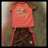 Disney Matching Sets | Disneyland Mickey Mouse Outfit | Color: Black/Red | Size: 3tb