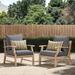 Winston Porter Jolen Patio Chair w/ Sunbrella Cushions Wood in Brown/White | 29 H x 28 W x 30 D in | Wayfair D32857286F3B4C828C8B5CDCE7A3A933