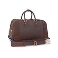 Ashwood - Men's Leather Holdall - Large Overnight Weekend Travel Bag - Wheeled Duffle Bag with Adjustable Detachable Strap - Albert - Mud