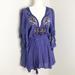 Free People Dresses | Free People Floral Embroidered Cora Mini Dress | Color: Purple | Size: Xs