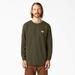 Dickies Men's Long Sleeve Graphic T-Shirt - Military Green Size 2Xl (WL469)