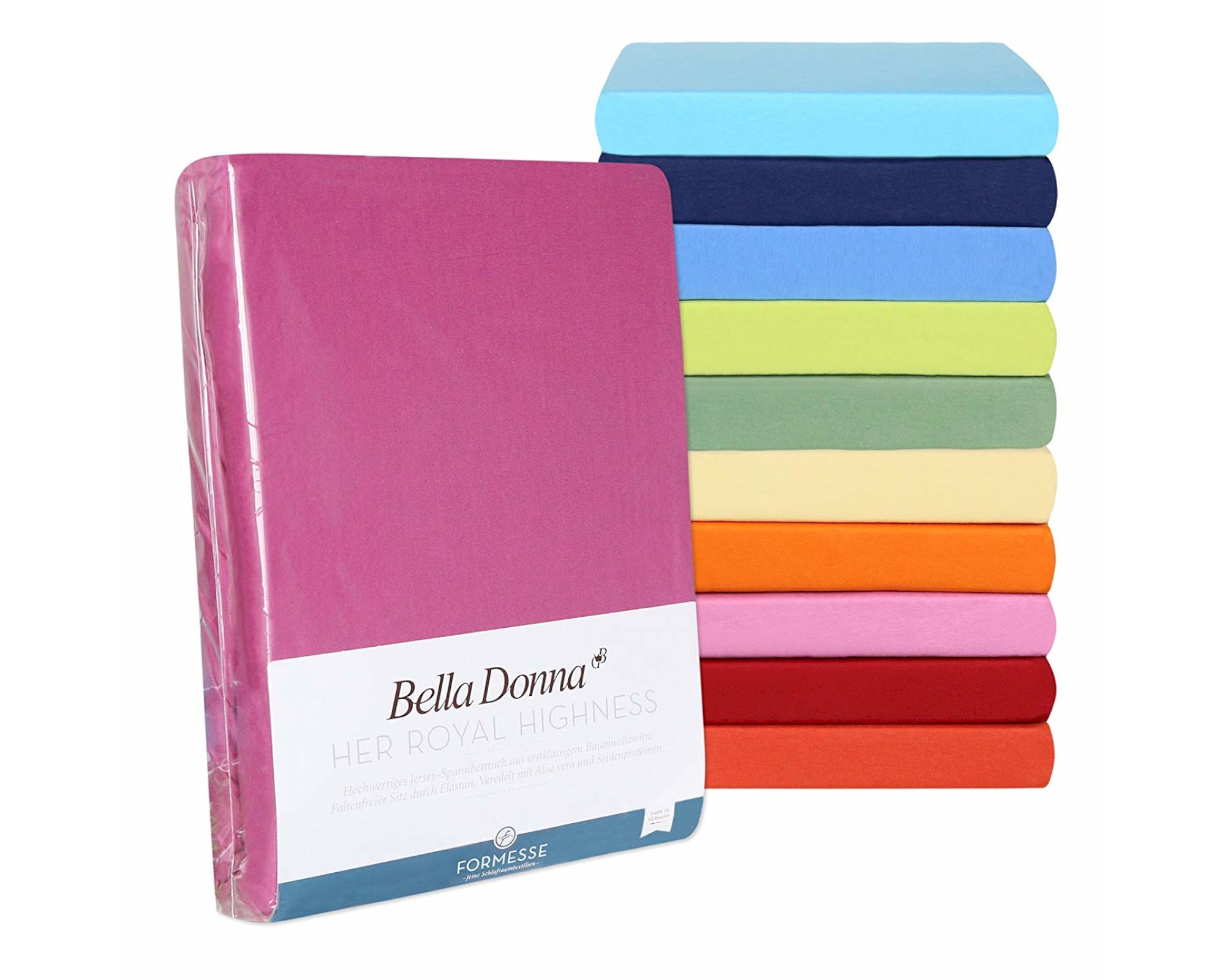 Formesse »Bella Donna« Jersey Topper Spannbetttuch La Piccola 0630 kiwi / 180x200 cm Image