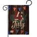 Breeze Decor G161081-Db 4Th Of July Americana Fourth Impressions Decorative Vertical 13" X 18.5" Double Sided Garden Flag in Black | Wayfair