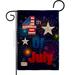 Breeze Decor G161089-Db Fireworks July 4Th Americana Fourth Of Impressions Decorative Vertical 13" X 18.5" Double Sided Garden Flag | Wayfair