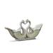 House of Hampton® Bartol Swan Double Table Vase Resin in Brown/Gray/White | 9.5 H x 22 W x 6 D in | Wayfair A3881508AB954B60841CD810CD8781E0