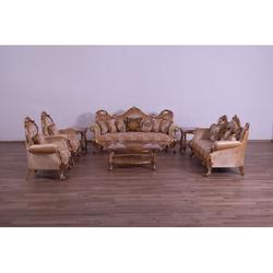 Rosdorf Park Peter New 3 Piece Living Room Set Polyester/Chenille/Velvet in Indigo/Brown | Wayfair Living Room Sets