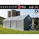 Dancover - Tente de Stockage Tente Abri pro 3x8x2x2,82m, pvc, Gris - Gris