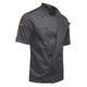 strongAnt® - en Chef Jacket | Professional Chef Uniform Cotton Modern Slim Fit Short and Long Sleeves - Color: Anthracite Grey, Size: M