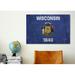 Winston Porter 'Wisconsin Flag, Lomo Film Grunge' - Wrapped Canvas Graphic Art Print Canvas in Blue | 12 H x 18 W x 0.75 D in | Wayfair