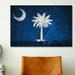 Winston Porter Flags South Carolina Myrtle Beach Graphic Art on Canvas Metal in Blue/White | 40 H x 60 W x 1.5 D in | Wayfair