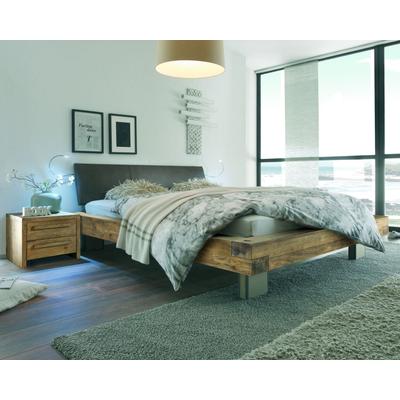 Hasena Oak-Vintage Massivholzbett Bloc Quada/Ripo 200x200 cm Image