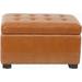 Small Manhattan Storage Bench in Saddle/Black - Safavieh HUD4201C