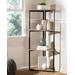 Logan 4 Tier Corner Bookshelf in Light Grey/Black - Safavieh ETG4200A