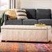 Large Manhattan Storage Bench in Off White/Black - Safavieh HUD4200D