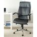 Fernando Desk Chair in Black/Silver - Safavieh FOX8507A