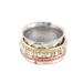 Mesmerizing Triple,'Textured Sterling Silver Spinner Ring from India'