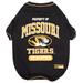 NCAA SEC T-Shirt for Dogs, Medium, Missouri, Multi-Color