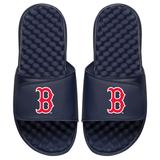 Men's ISlide Navy Boston Red Sox Personalized Alternate Logo Slide Sandals