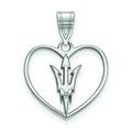 Women's Arizona State Sun Devils Sterling Silver Logo Heart Pendant