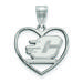 Women's Cent. Michigan Chippewas Sterling Silver Logo Heart Pendant