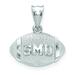 Women's SMU Mustangs Sterling Silver 3D Football Logo Pendant