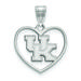 Women's Kentucky Wildcats Sterling Silver Logo Heart Pendant
