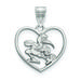 Women's Miami Hurricanes Sterling Silver Mascot Heart Pendant
