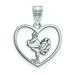 Women's Virginia Tech Hokies Sterling Silver Mascot Heart Pendant