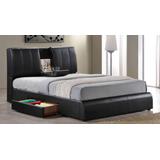 Kofi Eastern King Bed w/Storage in Black PU - Acme Furniture 21266EK