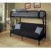 Eclipse Twin XL/Queen/Futon Bunk Bed in Black - Acme Furniture 02093BK