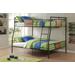 Brantley Full XL/Queen Bunk Bed in Sandy Black & Dark Bronze Hand-Brushed - Acme Furniture 37725