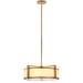 Dark Grey 5 Light Antique Gold 21 Inch Dia Drum Adjustable Pendant Light - Safavieh LIT4185A