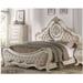 Ragenardus Eastern King Bed in Beige Linen & Antique White - Acme Furniture 27007EK