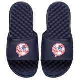 Men's ISlide Navy New York Yankees Personalized Primary Logo Slide Sandals