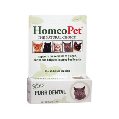 HomeoPet Feline Purr Dental Cat Supplement, 15mL bottle