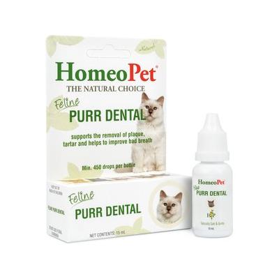 HomeoPet Feline Purr Dental Cat Supplement, 15mL bottle