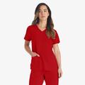 Dickies Women's Eds Essentials V-Neck Scrub Top - Red Size L (DK615)