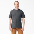 Dickies Men's Heavyweight Short Sleeve Henley T-Shirt - Charcoal Gray Size XL (WS451)