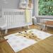 White 24 x 0.08 in Rug - Zoomie Kids Tucker Power Loom Polyester/Brown/Yellow Indoor Area Rug | 24 W x 0.08 D in | Wayfair