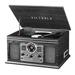 Victrola 6-In-1 Bluetooth Decorative Record Player w/ 3-Speed Turntable in Brown | 9.5 H x 18.1 W x 13.4 D in | Wayfair VTA-200B-ESP