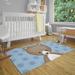 White 36 x 0.08 in Area Rug - Zoomie Kids Trevino Power Loom Polyester Blue/Brown Indoor Area Rug Polyester | 36 W x 0.08 D in | Wayfair