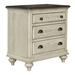 Bayou Breeze Wilfred 3 - Drawer Solid Wood Nightstand in Beige/Brown Wood in Brown/Gray/Green | 28 H x 27 W x 17 D in | Wayfair