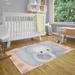 White 36 x 0.08 in Area Rug - Zoomie Kids Trujillo Power Loom Polyester Coral/Gray Indoor Area Rug Polyester | 36 W x 0.08 D in | Wayfair